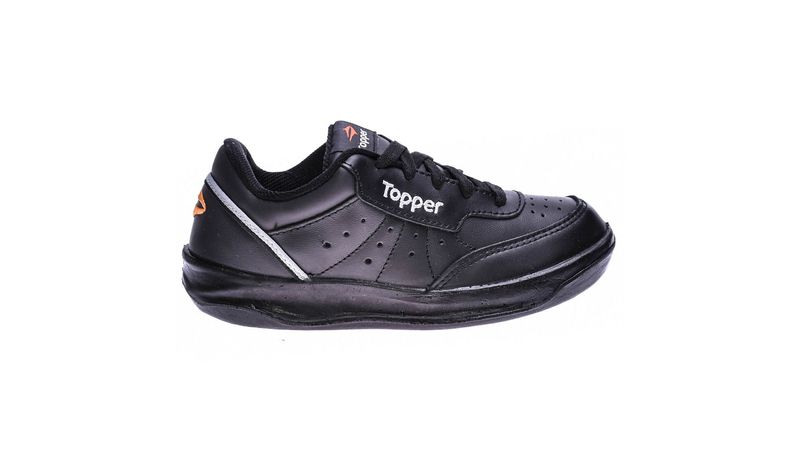 Zapatillas Topper Cuero X Forcer Niño Urbanas Original Negras