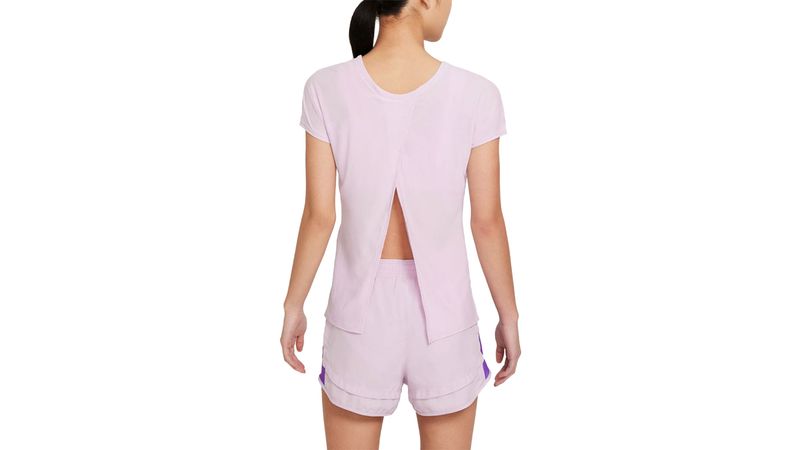 Remera Nike Mujer Icon Clash Miler Manga Corta Rosa en Sportotal