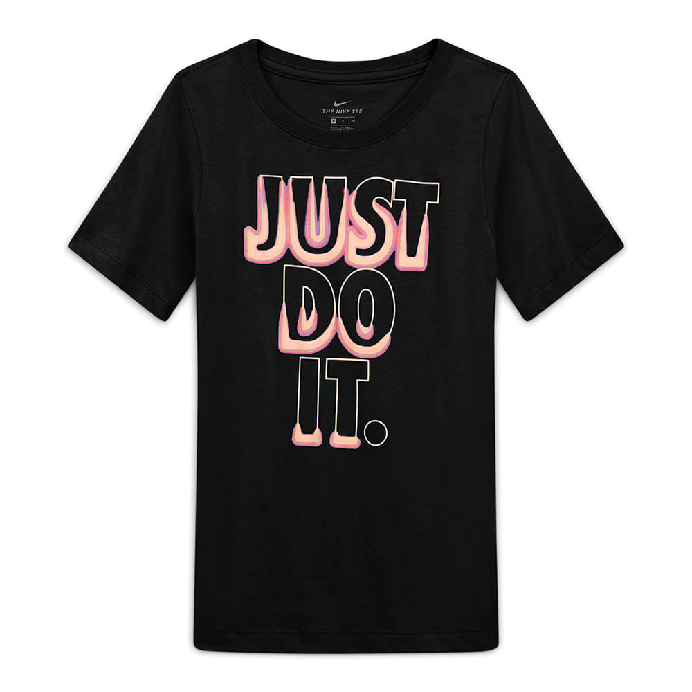 Remera Nike Ni o Just Do It Manga Corta Negra en Sportotal Sportotal