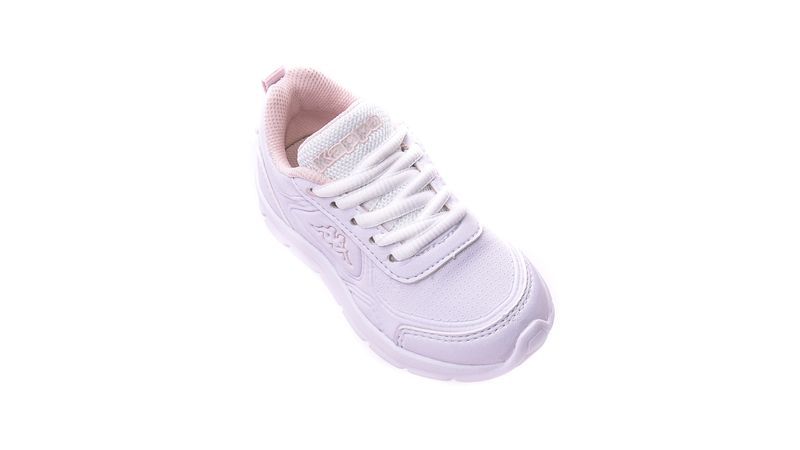 Zapatillas Kappa Logo Colegial Cordon Niña Blanca