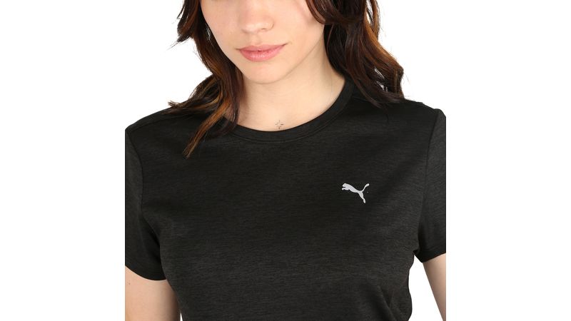 Remera Puma Mujer Run Favorite Heather Negra en Sportotal Sportotal