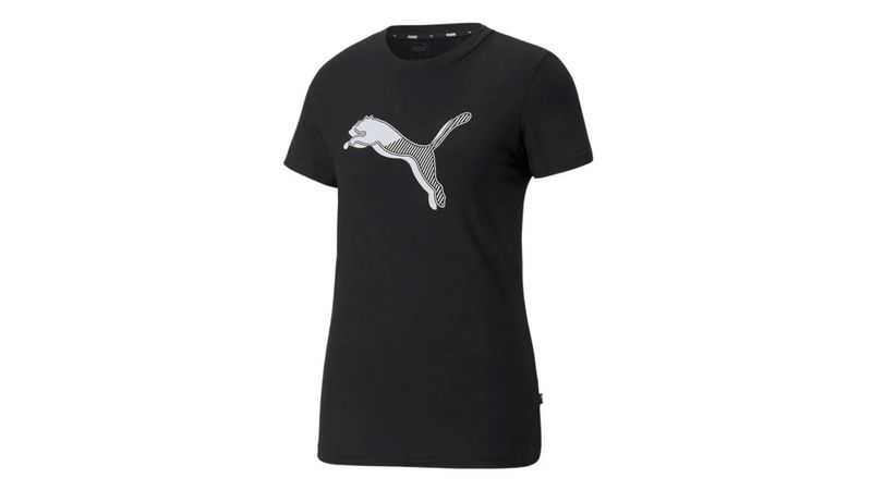 Remera Puma Mujer Power Graphic Negra en Sportotal - Sportotal