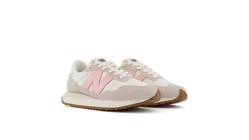 New balance blancas mujer rosa best sale