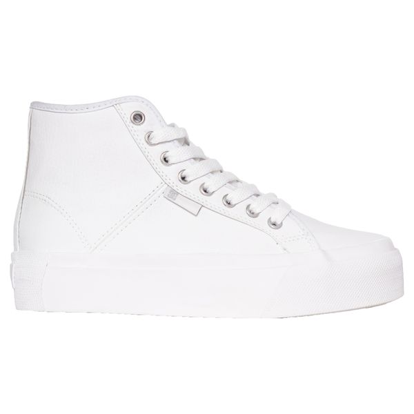 Zapatillas Botitas Dc Mujer Manual Hi Plataforma Blancas en