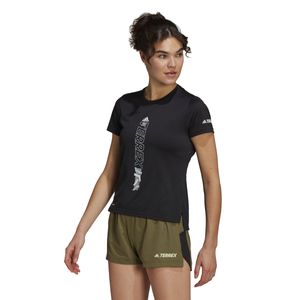 Remeras Adidas Mujer Terrex Agravic Manga Cortas Negra Aeroready