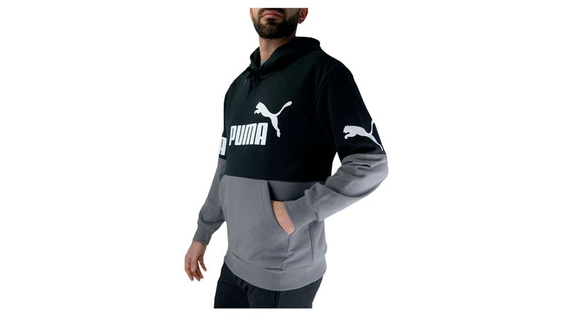 Buzo puma negro hombre hot sale