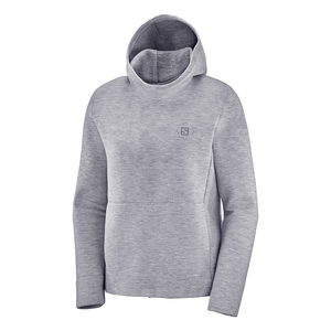 Buzo Con Capucha Salomon Mujer Logo Lt VI Gris