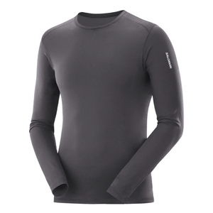 Remera Salomon Hombre Hybrid Ls Manga Larga Gris