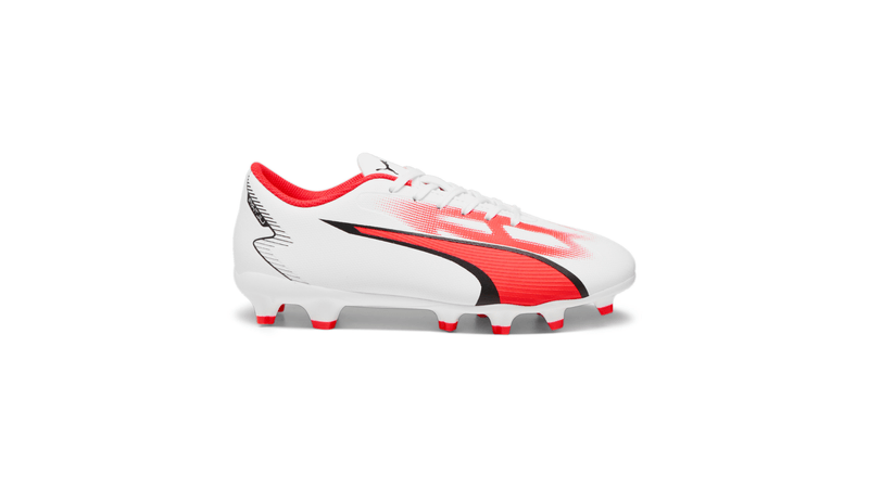 Botines Puma Ultra Play Jr Futbol Fg Blancos en Sportotal Sportotal