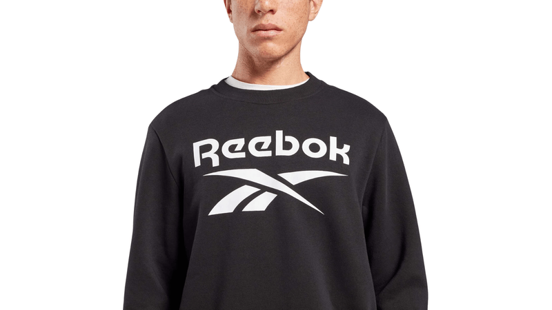 Buzo Reebok Hombre Big Stacked Logo Negro en Sportotal Sportotal