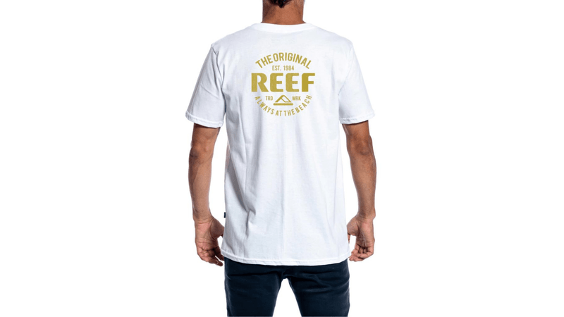 Remera Reef Hombre Inst Logo Manga Corta Blanca Sportotal