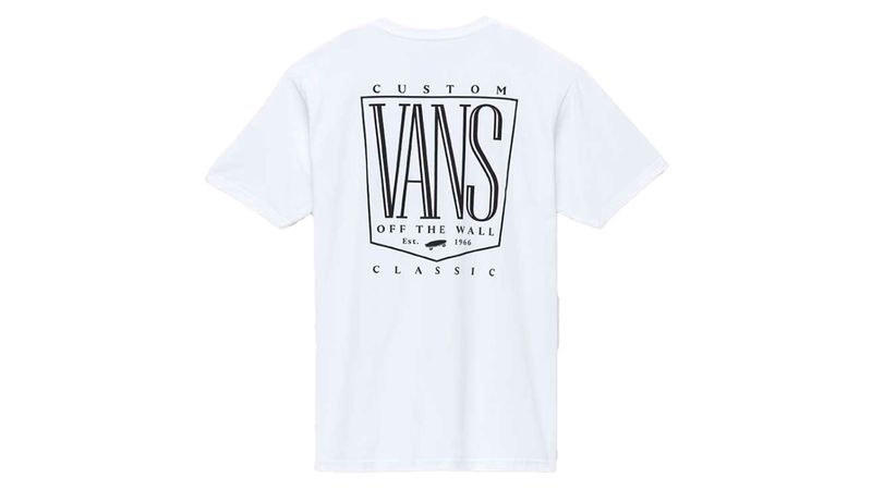 Remera Vans Hombre Original Tall Type Ss Manga Corta Blanca