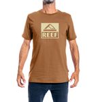 Remera-Reef-Hombre-Classic-S-Block-Manga-Corta-Marron