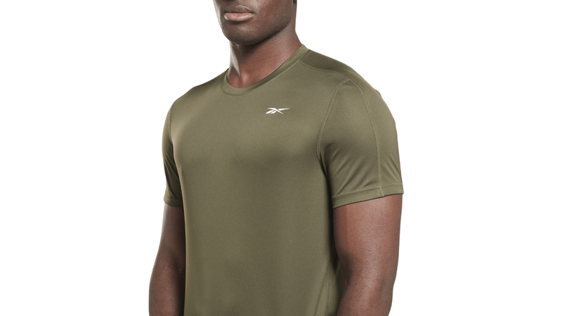 Remera Reebok Hombre Tech Manga Corta Verde Sportotal