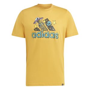 Remera Adidas Hombre Dream Doodle Fill Manga Corta Amarilla