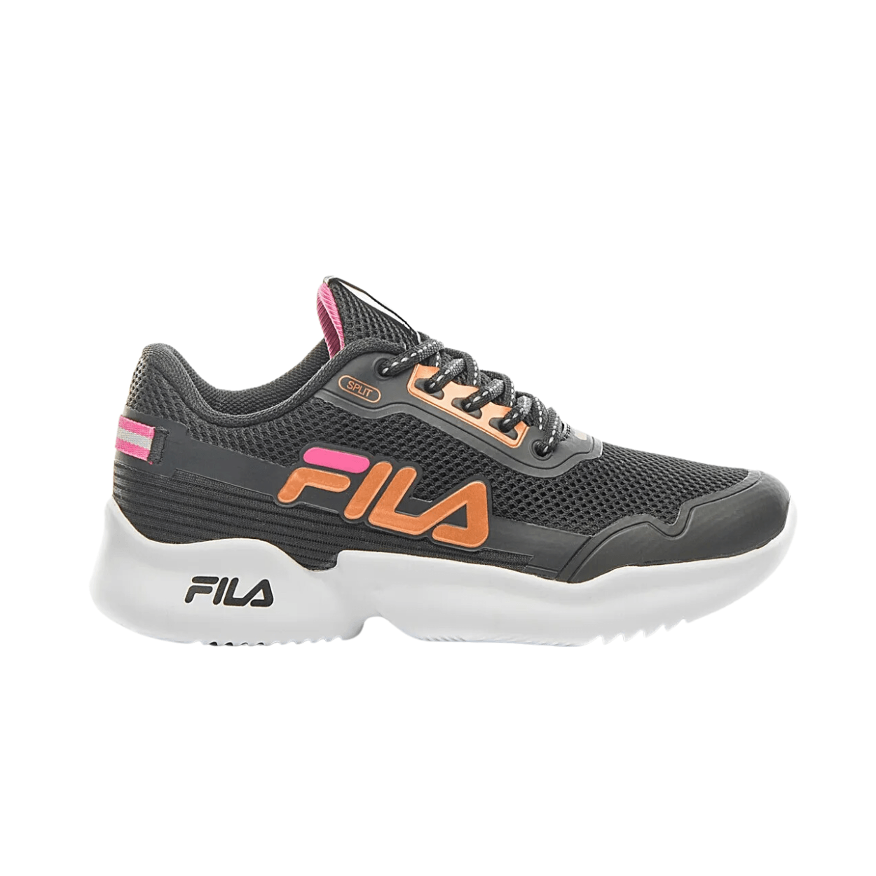 Zapatos fila shop niña rosa negra