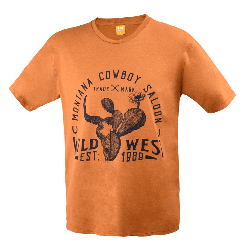 Remera-Spt-Hombre-Wild-West-Manga-Corta-Marron