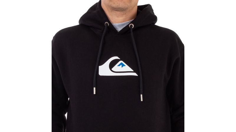 Buzo Canguro Quiksilver Hombre Mountain Wave Negro Sportotal