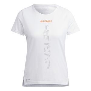 Remera Adidas Mujer Terrex Agravic Manga Corta Blanca Outdoors