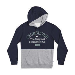 Buzo Canguro Quiksilver Hombre Emboss Azul