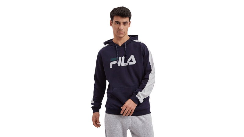 Buzo Canguro Fila Hombre Tagli Azul Sportotal