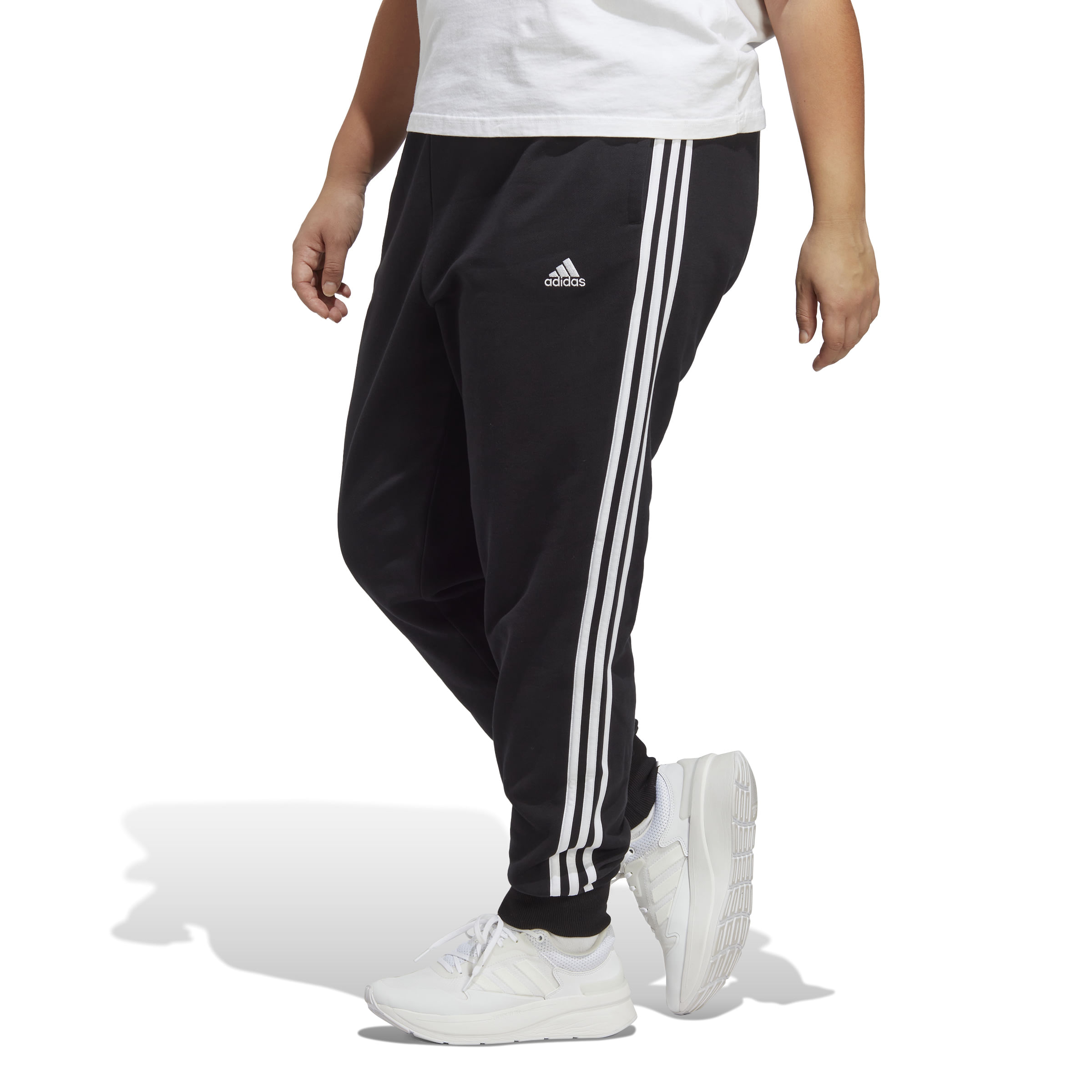 Pantalon adidas negro con rayas blancas on sale