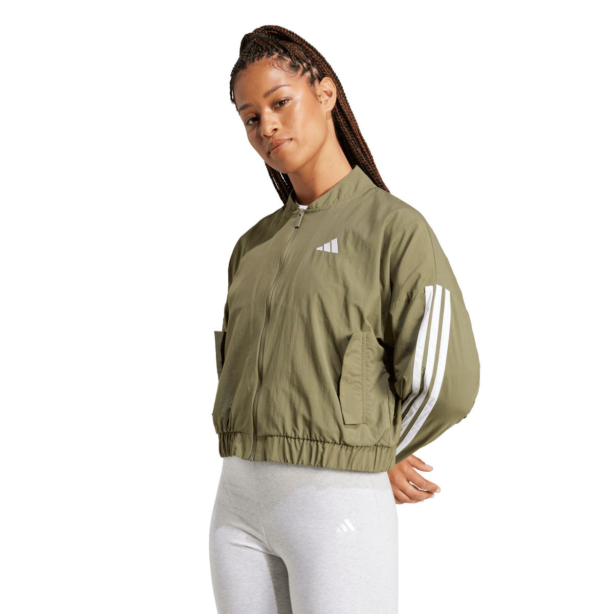 Campera Bomber Adidas Mujer Essentials Tiras Sportotal